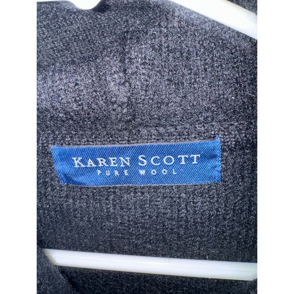 Vintage Karen Scott cardigan 100% Wool Wooden Toggle made Australia size large - Picture 12 of 16